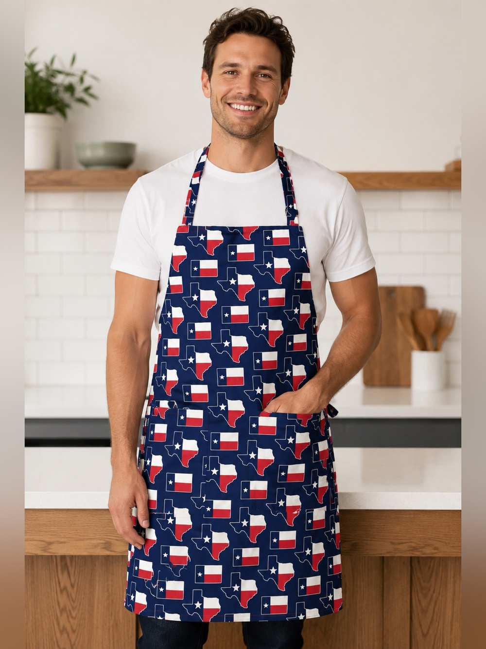 Broad Bay Unisex Apron Texas Theme Bbq Cook Out Gift Adjustable Stain Resistant